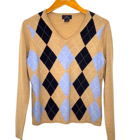Brooks Brothers 346 merino argyle‎ sweater - Picture 1 of 8